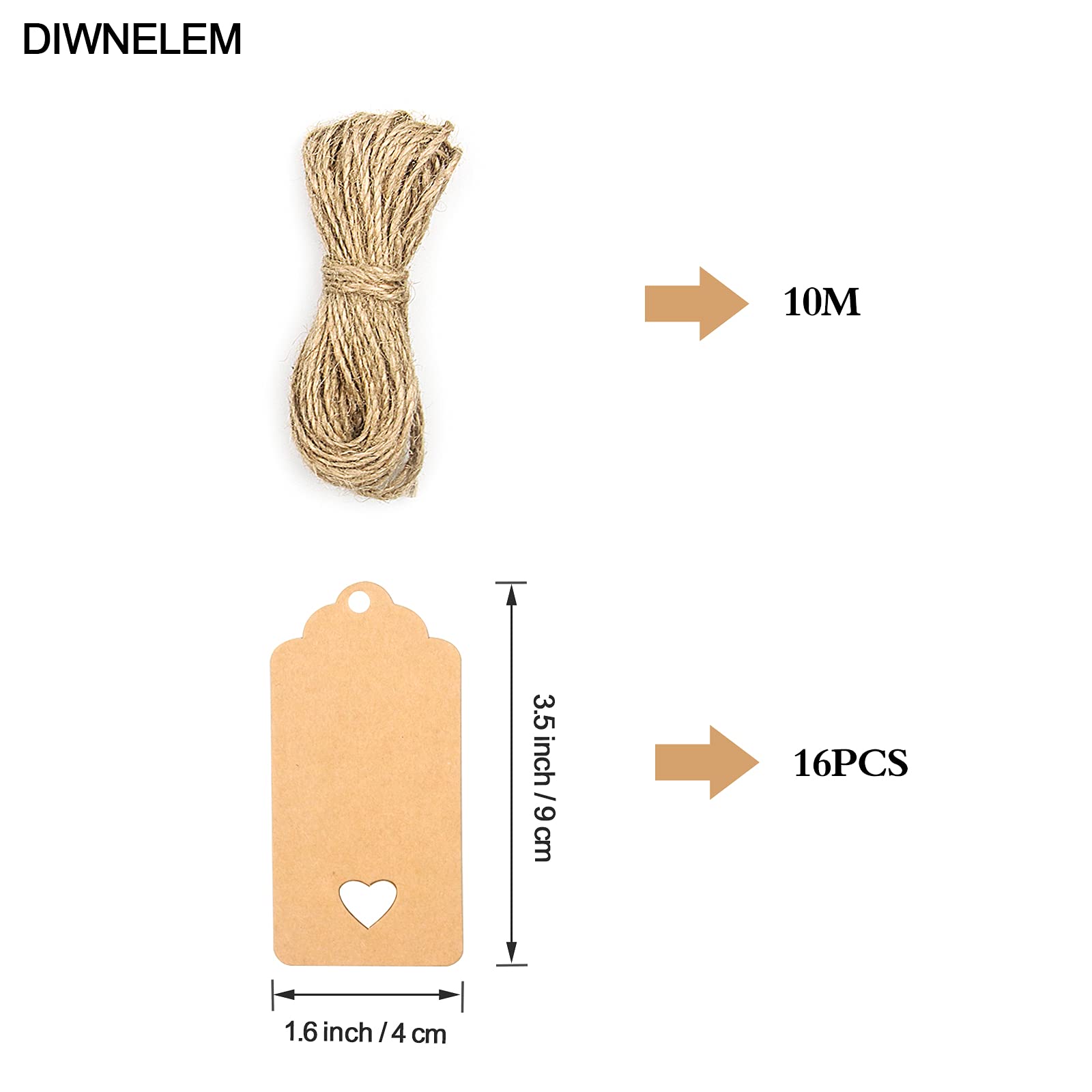 DIWNELEM 16-Pack Jute Wine Bags with Drawstring for Gifts & Parties