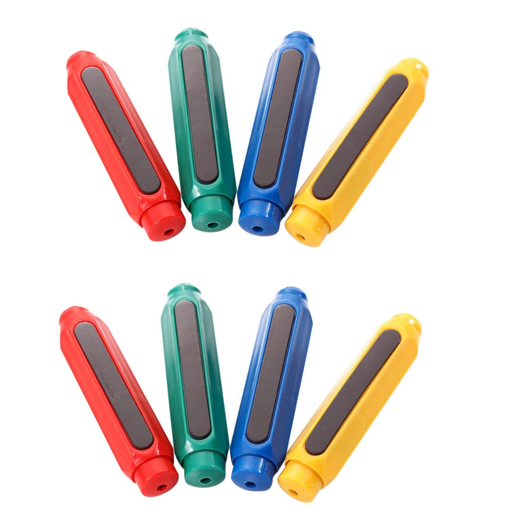 NUOBESTY 8-Piece Magnetic Chalk Holder Set - Adjustable Chalk Extender & Clip Covers for Blackboard - Perfect for Teachers, Kids, School & Office Drawing Boards (Great for Classroom Teaching & Home Learning)