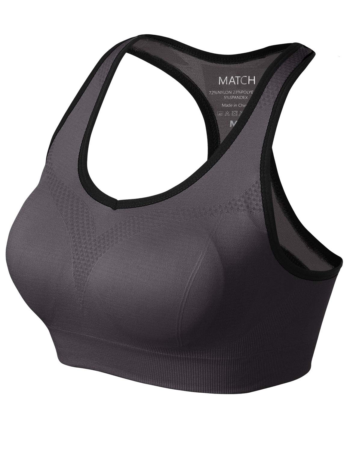 High Support Racerback Sports Bras for Women - Seamless Padded Workout Tops for Yoga, Gym, Running & Fitness | Breathable Strappy Design for Active Lifestyles