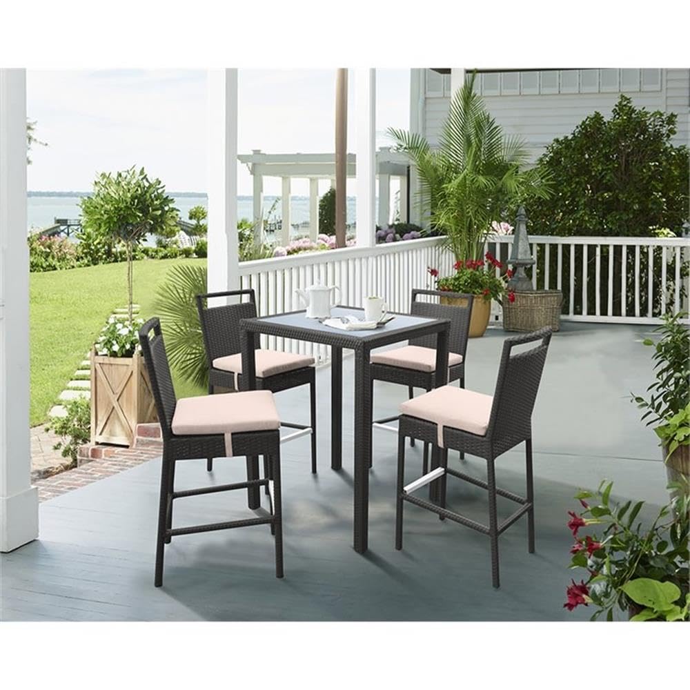 Armen Living Tropez Outdoor Bar Table - 32