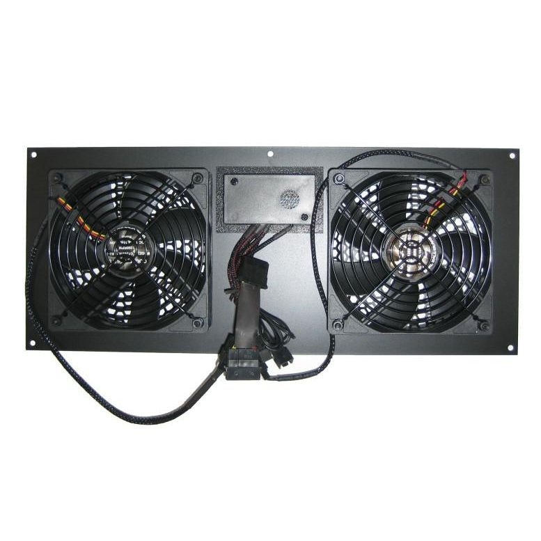 Coolerguys PRO Metal Dual 120mm Deluxe PC Cabinet Cooling Kit with Built-in LED Controller - High Performance Computer Case Fan for Gaming PC, Workstation & Server Cooling (CABCOOL 1202 Deluxe M)