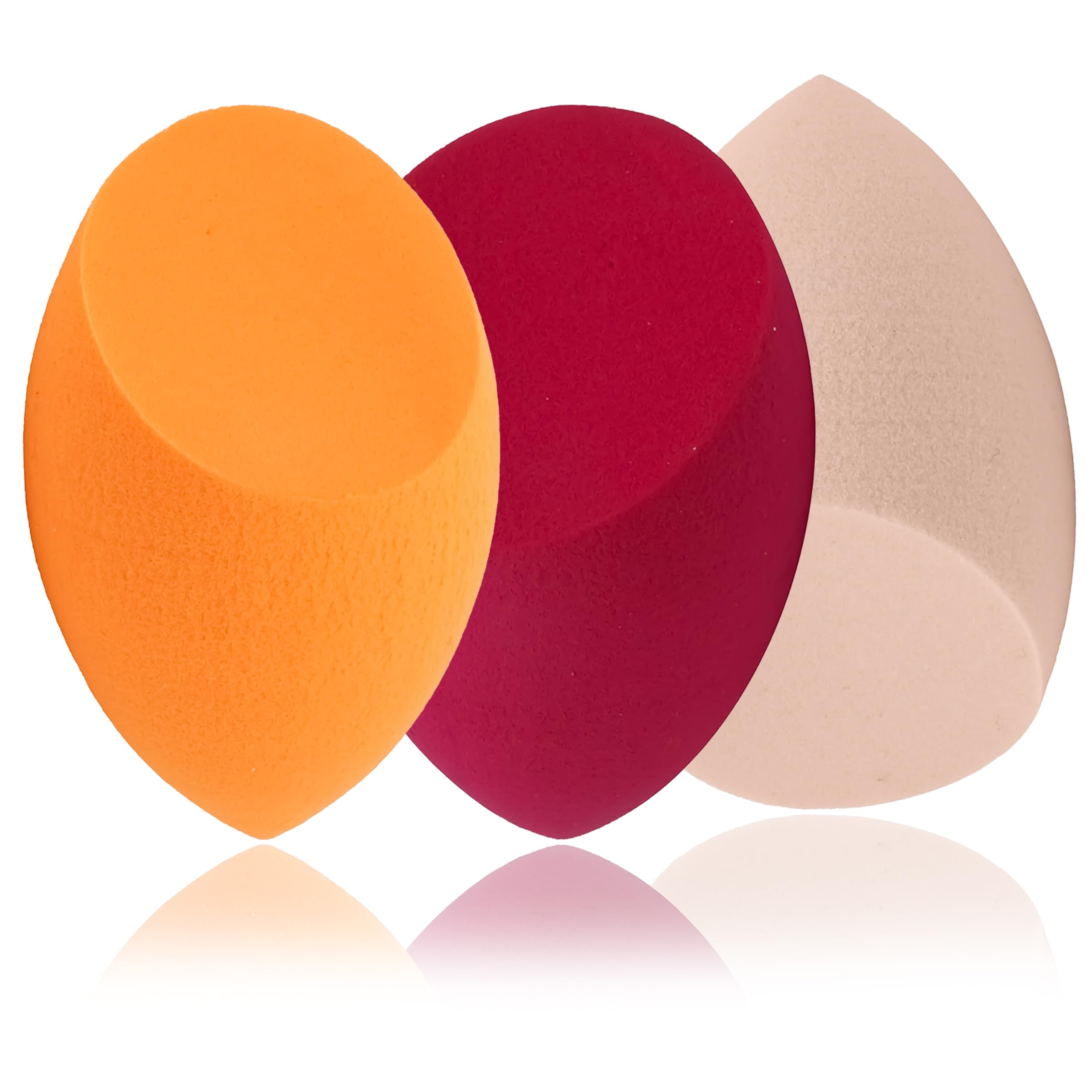 3PCs Ultimate Makeup Blender Sponge Set - Professional Beauty Blender for Flawless Foundation & Concealer Application - Soft Makeup Sponges for Liquid, Cream & Powder - Perfect for Daily Makeup & On-The-Go Touch Ups