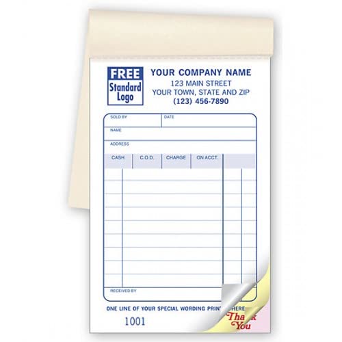 Carbonless Duplicate Sales Books - 2-Part NCR Paper for Invoices, Receipts & Orders | Perfect for Small Business, Retail & Office Use
