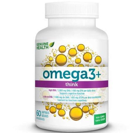 Genuine Health Omega-3 Fish Oil Supplement - 60 Softgels for Heart, Brain & Joint Health | Supports Cognitive Function & Cardiovascular Wellness