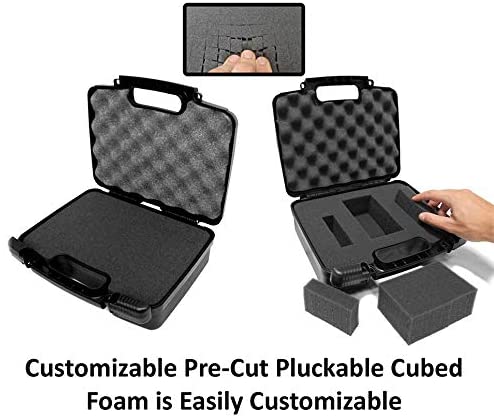 CASEMATIX 12 Customizable Foam Case for Laptops, Cameras & Electronics - Shockproof Hard Carrying Case with Impact Absorbing Pre-Cut Foam Interior - Perfect for Travel, Storage & Equipment Protection