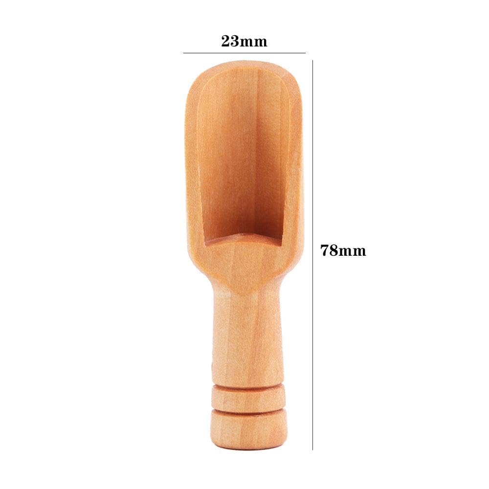10pcs Mini Wooden Spoons - Small Bamboo Spoons for Bath Salts, Spices, Tea, Sugar, Rice & Flour | Perfect for Kitchen, Coffee, Baking & DIY Crafts