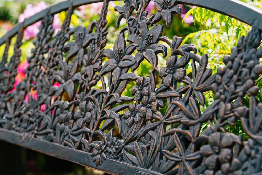 Outdoor Wildflower Bench - Durable Wooden Garden Bench for Patio, Yard & Lawn - Perfect for Relaxing in Nature & Enhancing Outdoor Spaces