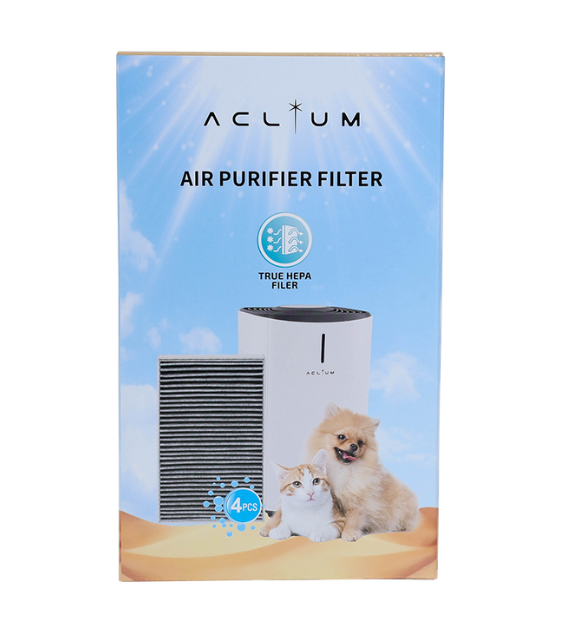 Aclium Air Purifier Replacement Filters (4-Pack) - HEPA Filter for Home, Office & Bedroom - Compatible with Most Air Purifiers - Improves Air Quality & Reduces Allergens