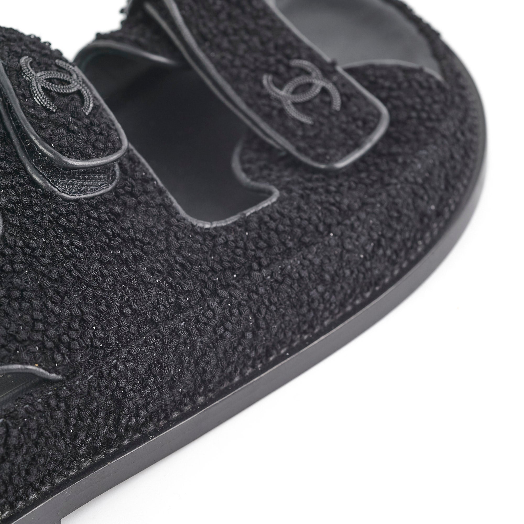 Chanel Black Leather Sandals for Women Size 40 - Luxury Designer Summer Shoes for Beach, Vacation & Evening Out