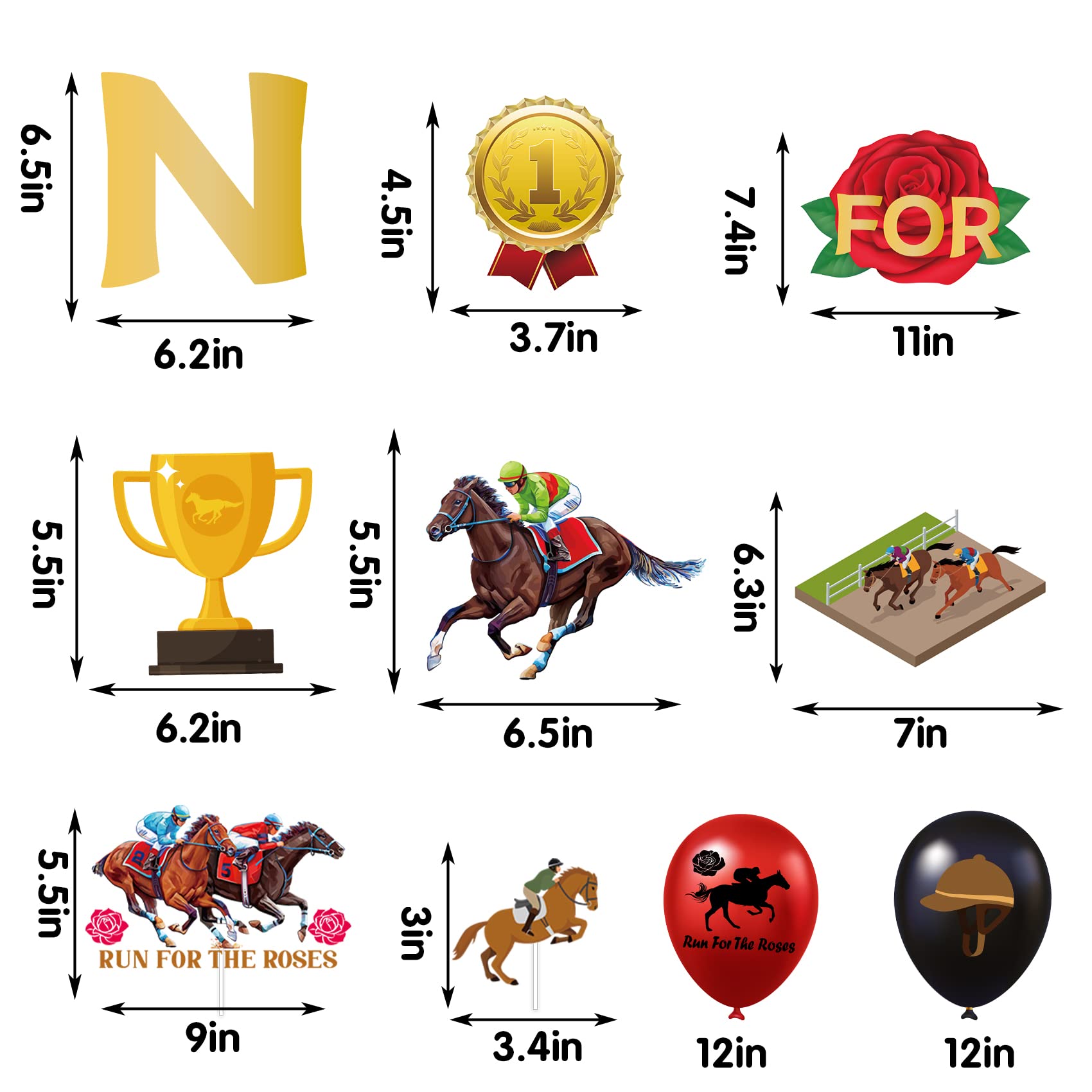 Funnlot 71-Piece Kentucky Derby Party Decorations Set 2024 - Derby Banner, Cupcake Toppers, Balloons & Hanging Decor for Derby Themed Parties, Races & Southern Events