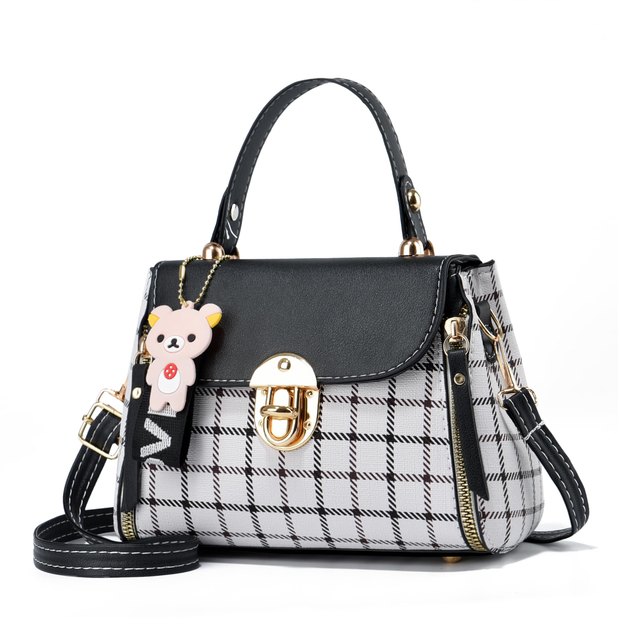 Stylish Xiaoyu Crossbody Bags for Women & Teens - Lightweight Plaid Shoulder Purse & Fashionable Satchel Handbag | Perfect for School, Travel & Everyday Use