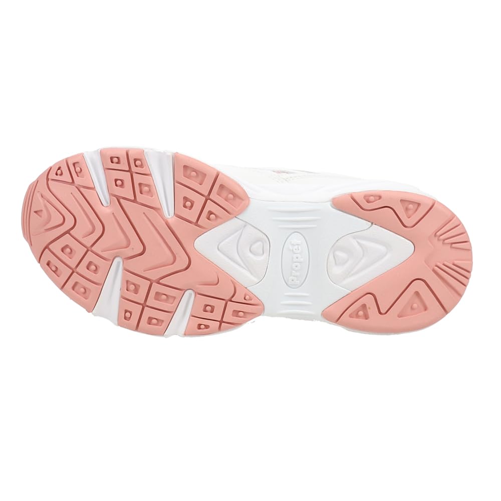 Propet Women's Stability Walker Sneakers - White - Size 8.5 2E - Comfortable Walking Shoes for Women with Arch Support, Ideal for Daily Use, Work & Outdoor Activities