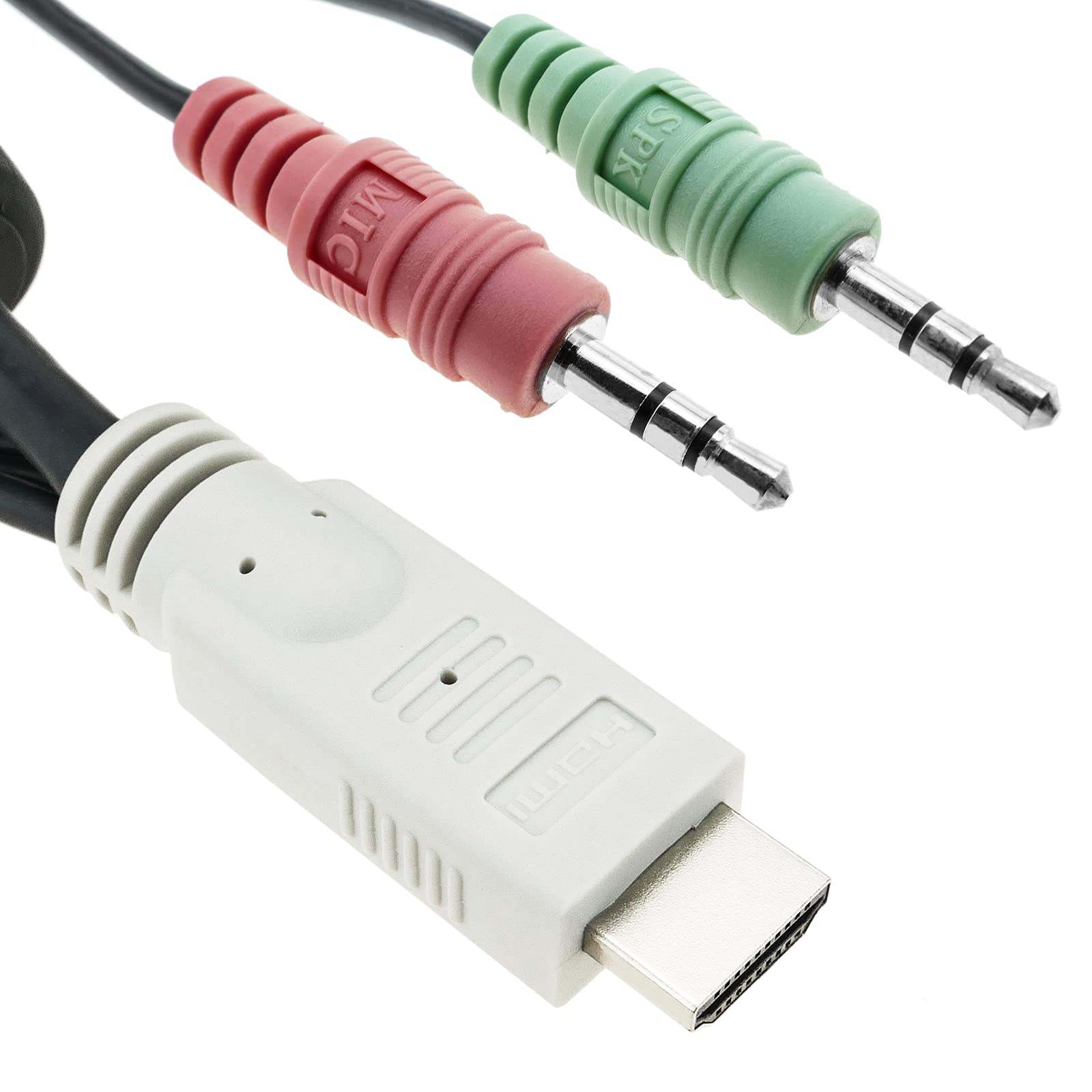 Cablematic KVM Switch HDMI Audio USB 2.0 - 1KVM to 2CPU Dual Monitor Control for Home & Office Workstations - Perfect for IT Professionals, Gamers, and Multi-Computer Users