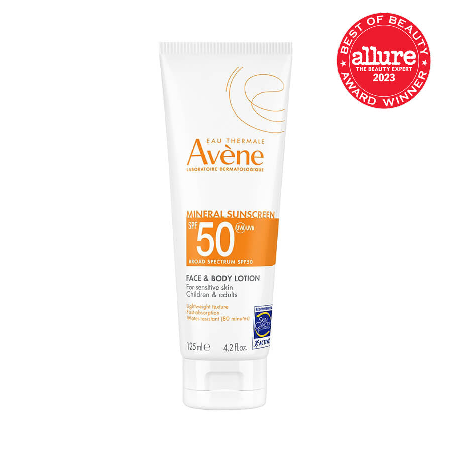 Avène Mineral Sunscreen SPF 50 for Face & Body - Fragrance Free, Non-Greasy, Water Resistant - Perfect for Outdoor Activities, Beach & Daily Sun Protection