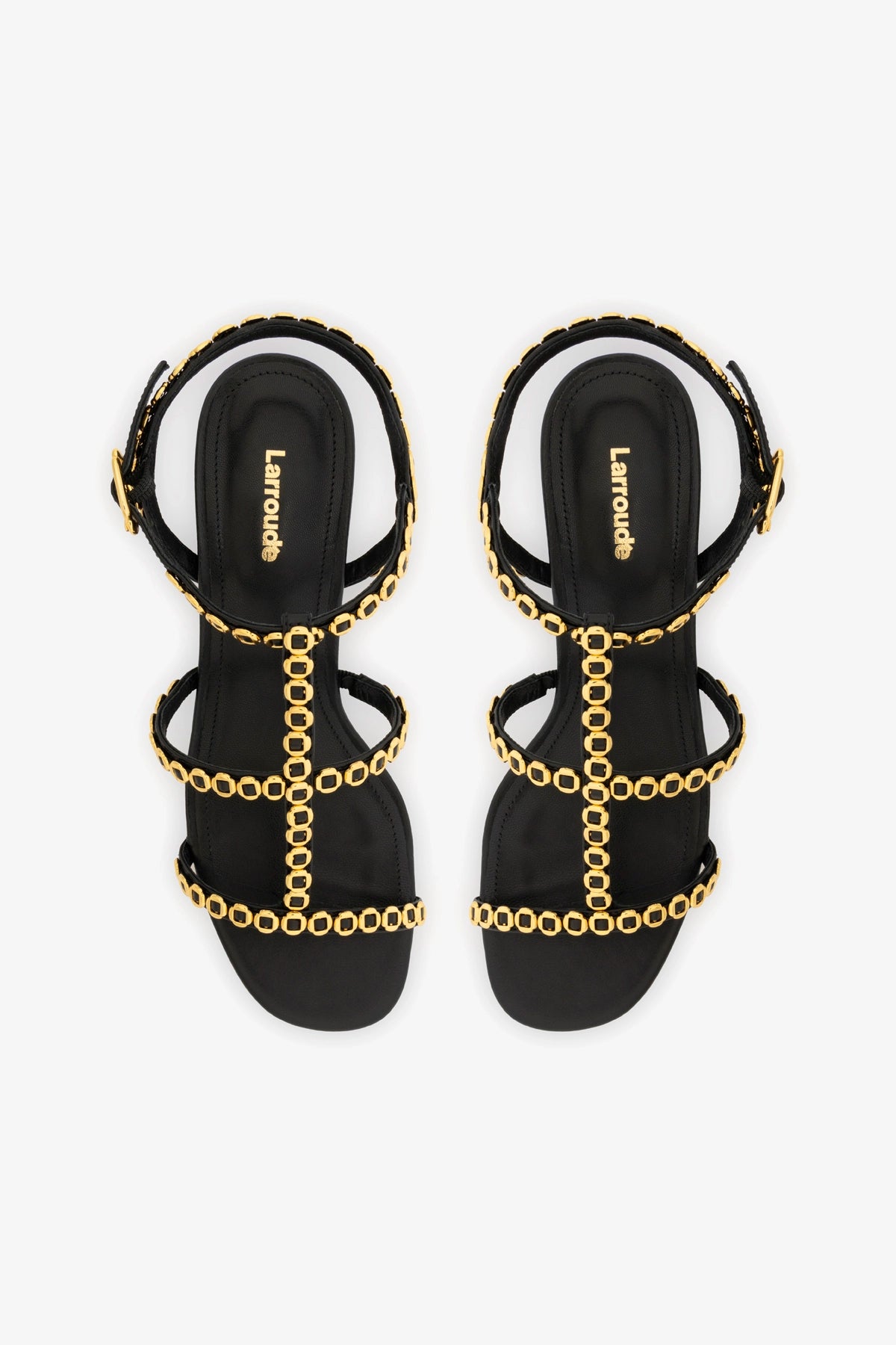 Milanina Black Leather Block Sandal - Comfortable Women's Chunky Heel Sandals for Summer, Beach, and Casual Outings