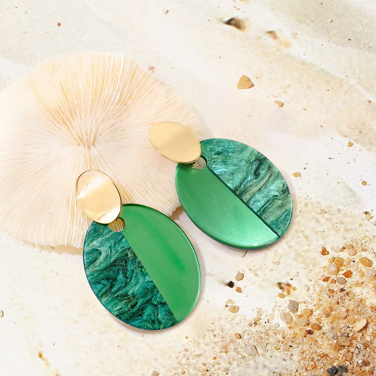 Stylish Green Dangle Drop Earrings for Women - Elegant Statement Jewelry for Christmas, St. Patrick's Day & Holiday Gifts | Perfect for Parties, Weddings & Special Occasions