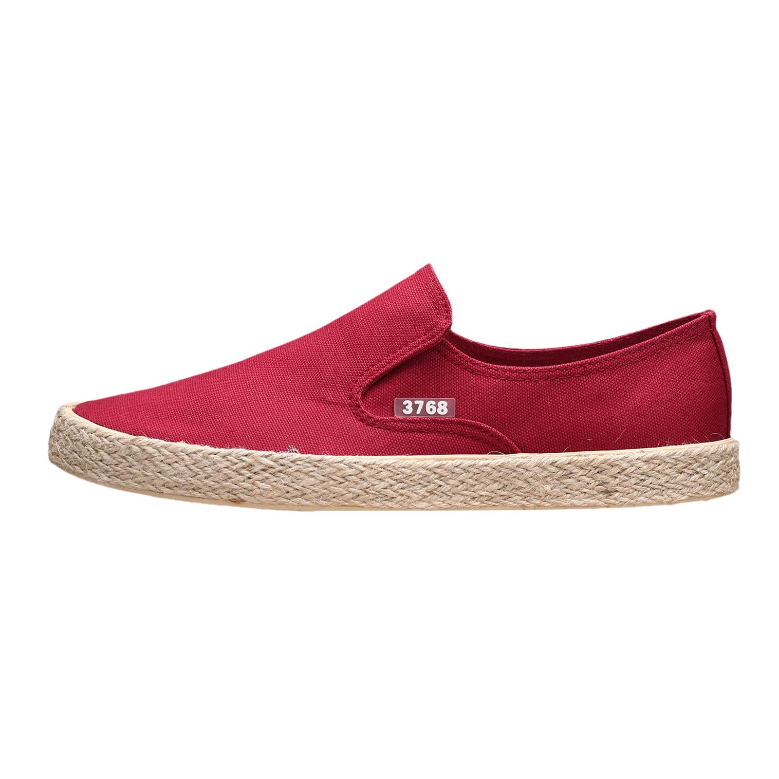BIISDOST Men's Canvas Slip-On Espadrilles - Breathable Lightweight Casual Shoes for Work, Walking & Everyday Wear | Size 44 | Autumn Moccasin Style Sneakers for Men