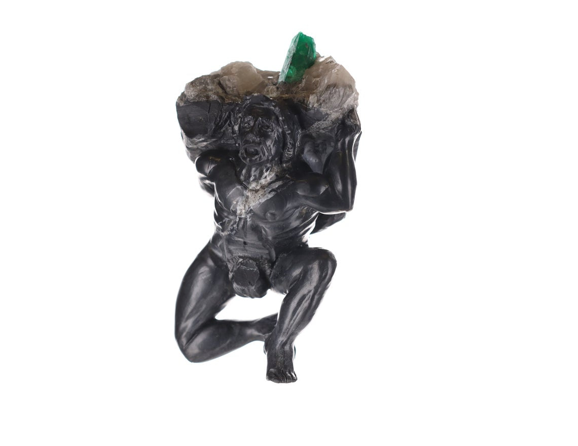 Natural Colombian Emerald Rough Crystal Sculpture - Raw Emerald Gemstone for Jewelry Making, Healing & Collecting - Perfect for DIY Crafts, Meditation & Home Decor