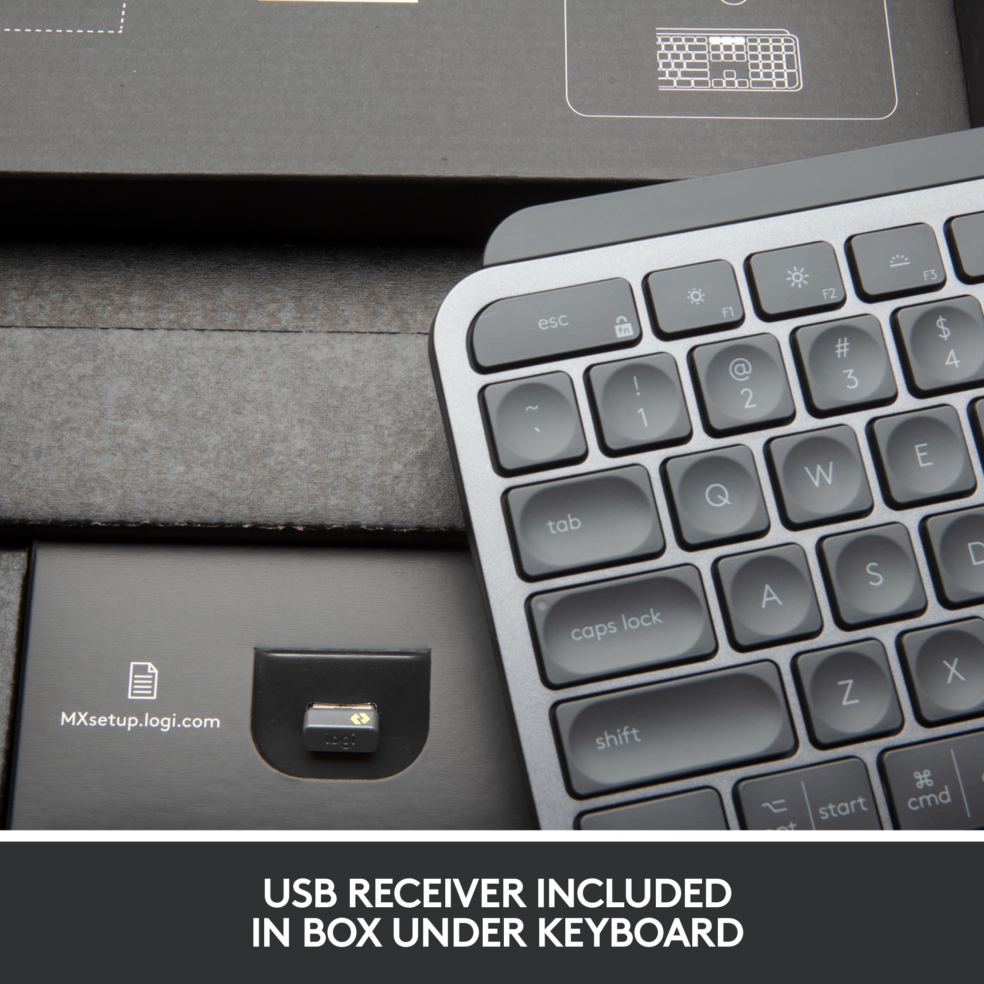 Logitech MX Keys Mini Wireless Keyboard & Mouse Combo for Business - Compact Design, Logi Bolt & Bluetooth Connectivity, Compatible with Windows/Mac/Chrome/Linux (Graphite) - Perfect for Office Work, Remote Work & Home Computing