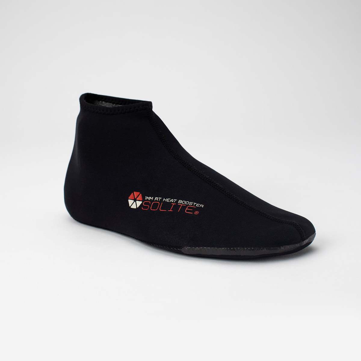 SOLITE Custom 2.0 8mm Neoprene Booties - Black/Red Scuba Diving Boots with 1mm Heat Booster Socks for Cold Water Diving & Water Sports