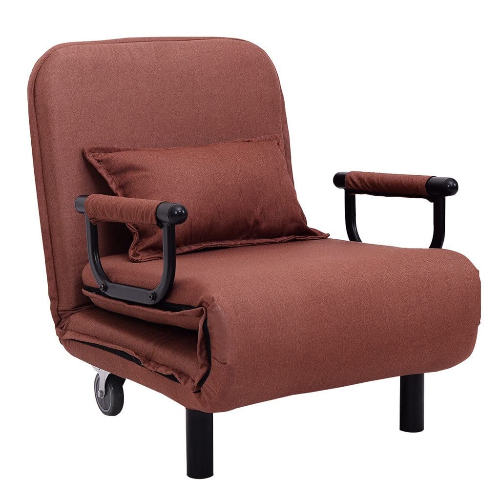 Convertible Sofa Bed - Folding Armchair Sleeper Recliner Lounge Couch for Small Spaces | Perfect for Guest Room, Studio Apartment & Living Room Comfort