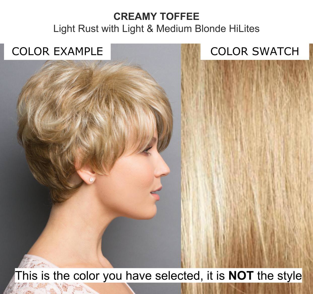 Amore Tatum Wig Bundle - 5 Items (Creamy Toffee) | Includes Christy's Wigs Q&A Booklet, Travel Size Wig Shampoo (2oz), Wig Cap & Wide Tooth Comb | Perfect for Cosplay, Costume Parties & Everyday Styling
