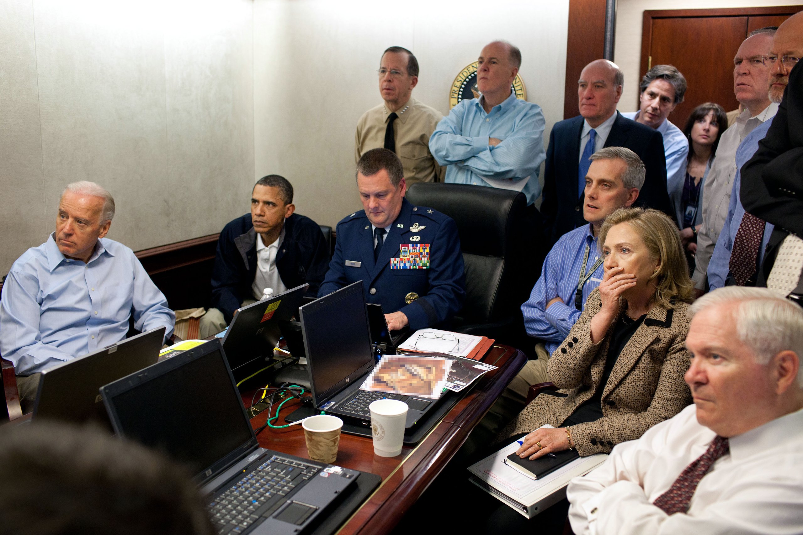 Barack Obama & Joe Biden in The Situation Room - Historical 20x30 Photo Poster of Osama Bin Laden Operation | White House Decor, Political Memorabilia, Office Wall Art