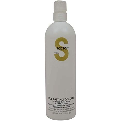 TIGI S Factor True Lasting Color Shampoo - 25.36 oz for Vibrant, Long-Lasting Hair Color - Perfect for Color-Treated, Dry & Damaged Hair at Home or Salon Use