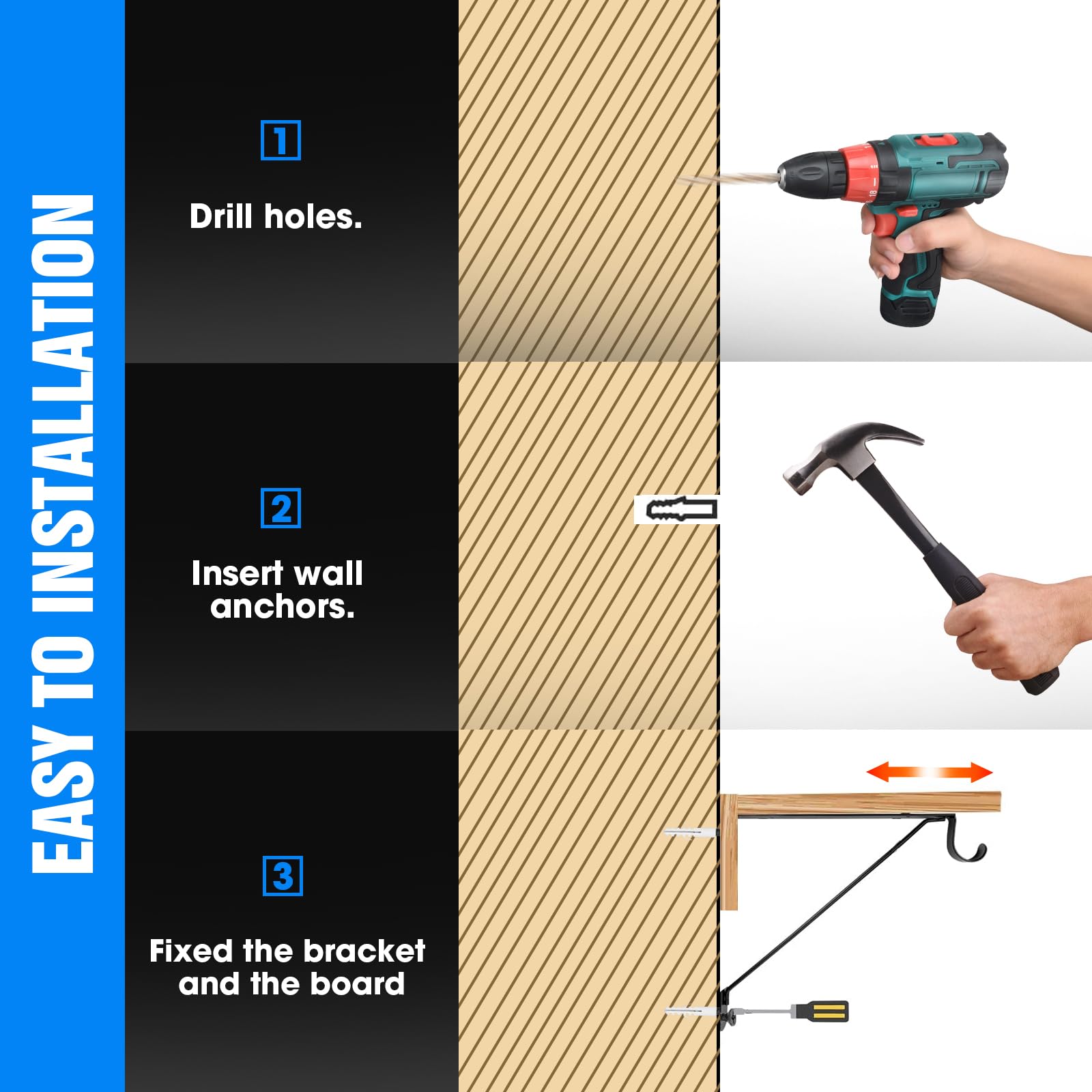 Heavy Duty Adjustable Shelf Brackets 10