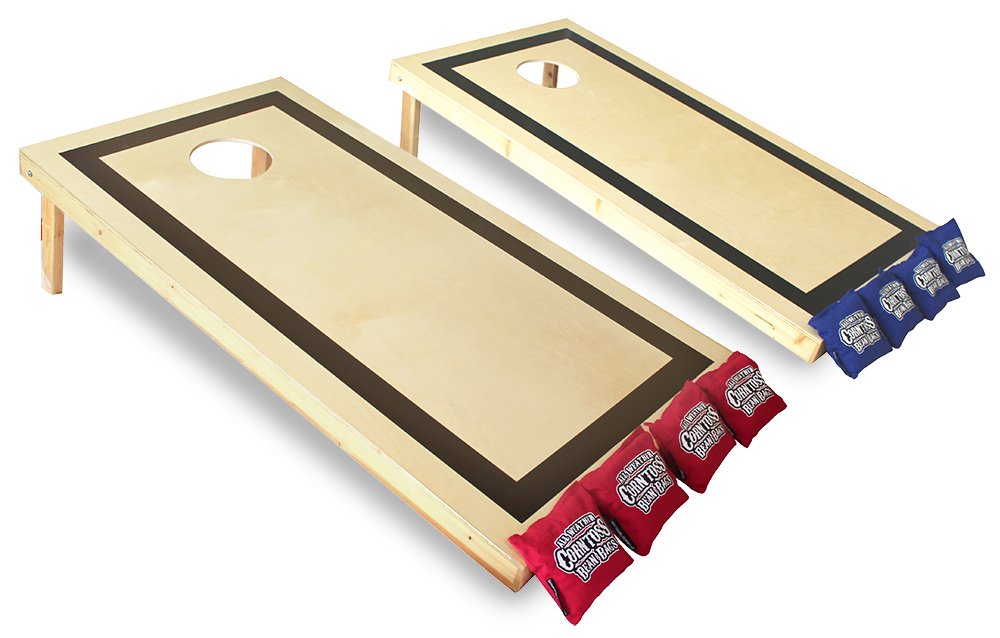 Premium Wooden Cornhole Boards Set - Classic Outdoor Toss Game for Backyard, Tailgating, and BBQ Parties - Regulation Size Bean Bag Toss with Carrying Case