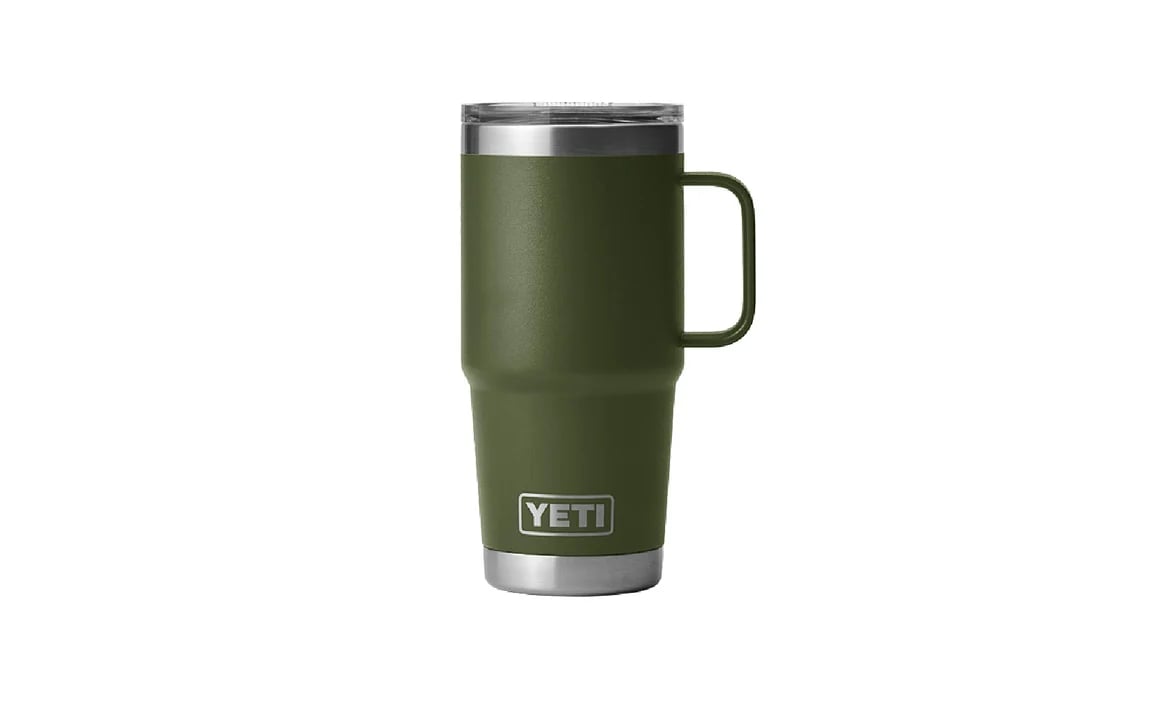 20 oz Rambler Travel Mug - Highlands Olive | Insulated Stainless Steel Coffee Tumbler for Hot & Cold Drinks | Perfect for Commuting, Camping & Office Use