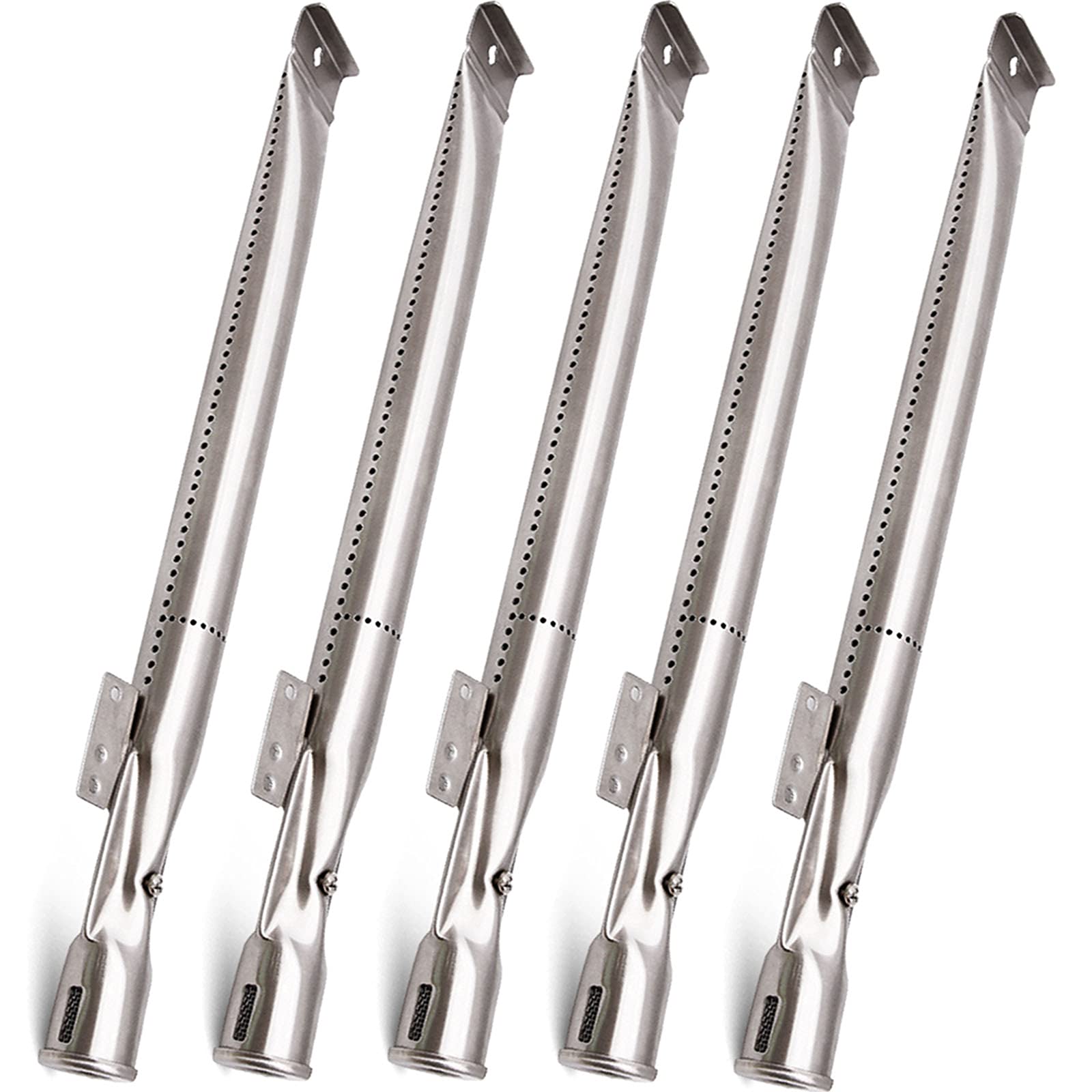 Premium Stainless Steel BBQ Grill Burner Tubes Replacement for Nexgrill 720-0888, 720-0888N, 720-0882S - Compatible with Kenmore, KitchenAid, Nexgrill 720-0830H Gas Grills (5-Pack) - Perfect for Backyard BBQs, Camping & Outdoor Cooking
