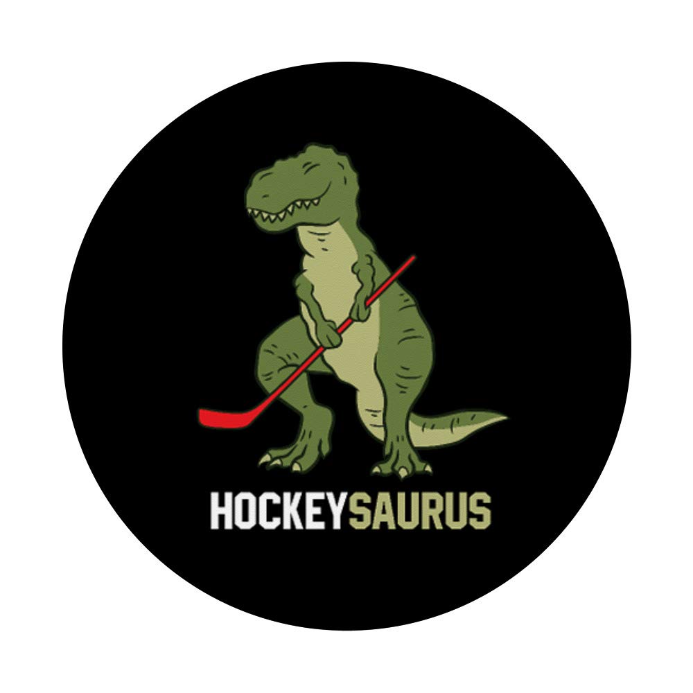 Dinosaur Ice Hockey PopSockets - Swappable PopGrip with Cute Hockeysaurus Design | Perfect for Hockey Fans, Gifts & Phone Accessories
