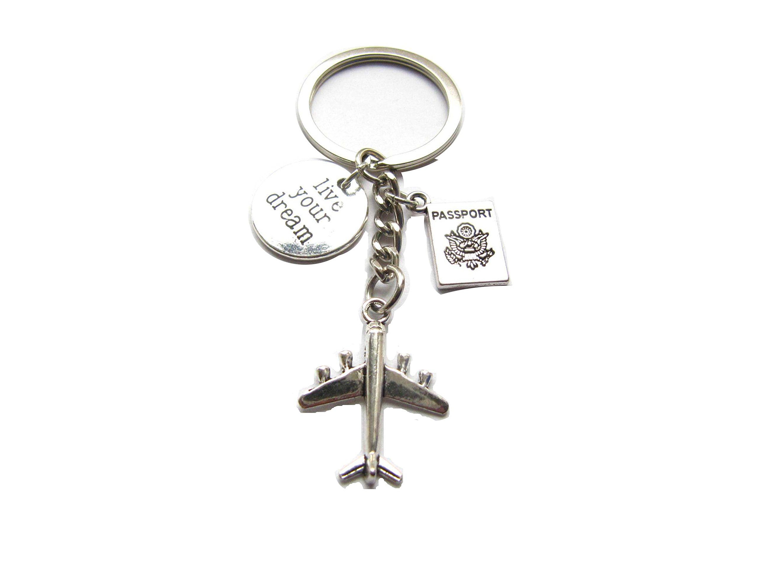 Travel Keychain Gift for Graduation & Cabin Crew - Holiday Keyring for Travel Lovers