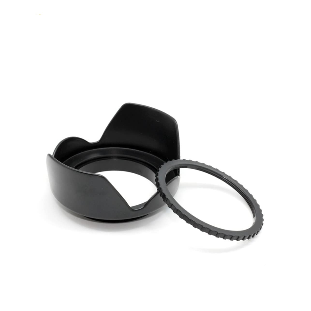 OSALADI 2-Pack 55mm Lens Hood for DSLR Camera - Compatible with Canon Nikon Sony SLR Lenses - Reduce Glare & Protect Lens for Outdoor Photography & Travel Shooting