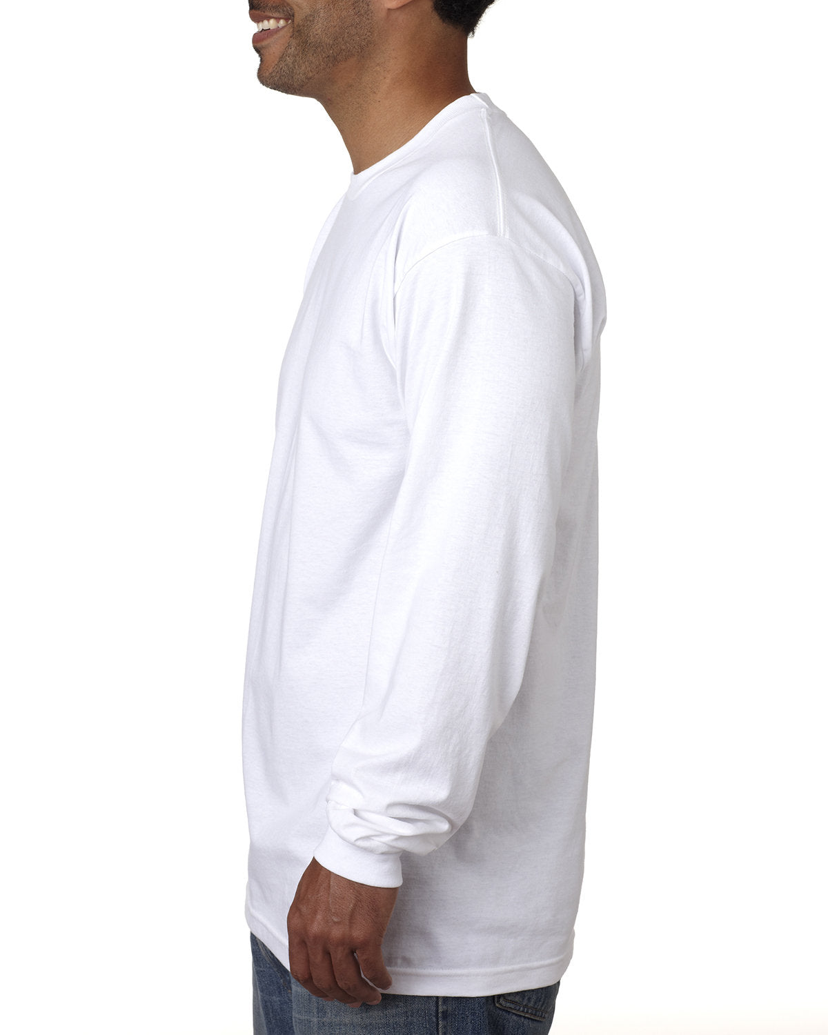 Bayside BA5060 Men's Long Sleeve T-Shirt - Comfortable Cotton Crewneck Casual Shirt for Everyday Wear, Work & Outdoor Activities