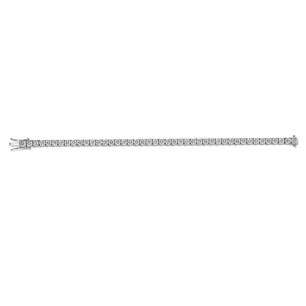 18ct White Gold Brilliant Cut Diamond Tennis Bracelet - 8.00ct Total Weight | Elegant Jewelry for Women | Perfect for Weddings, Anniversaries & Special Occasions
