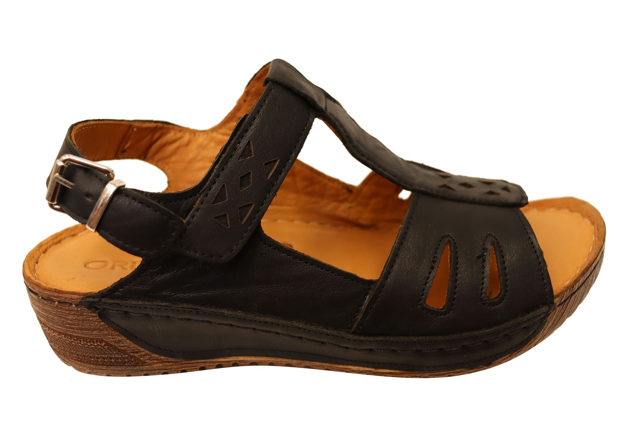 Orizonte Shaz Women's Comfortable Leather Sandals - European Style Summer Walking Shoes for Beach, Travel & Casual Outings