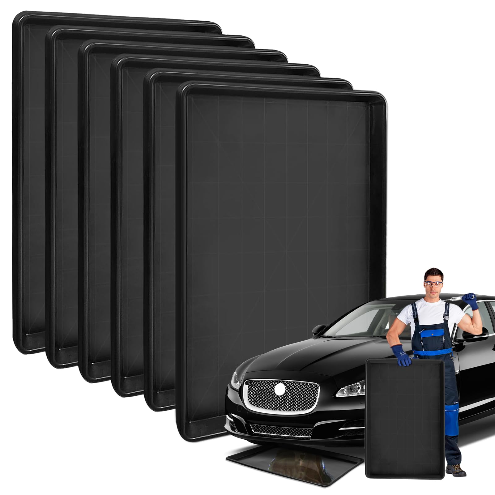 6Pcs Extra Large Car Oil Drip Pan - 35.4