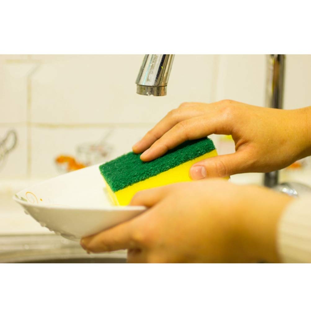 Hemoton Nano Cotton Kitchen Sponge Pads - 12 Pack Ultra Soft Dishwashing Sponges for Pots, Pans & Dishes - Gentle Scrubbing & Cleaning for Everyday Kitchen Use