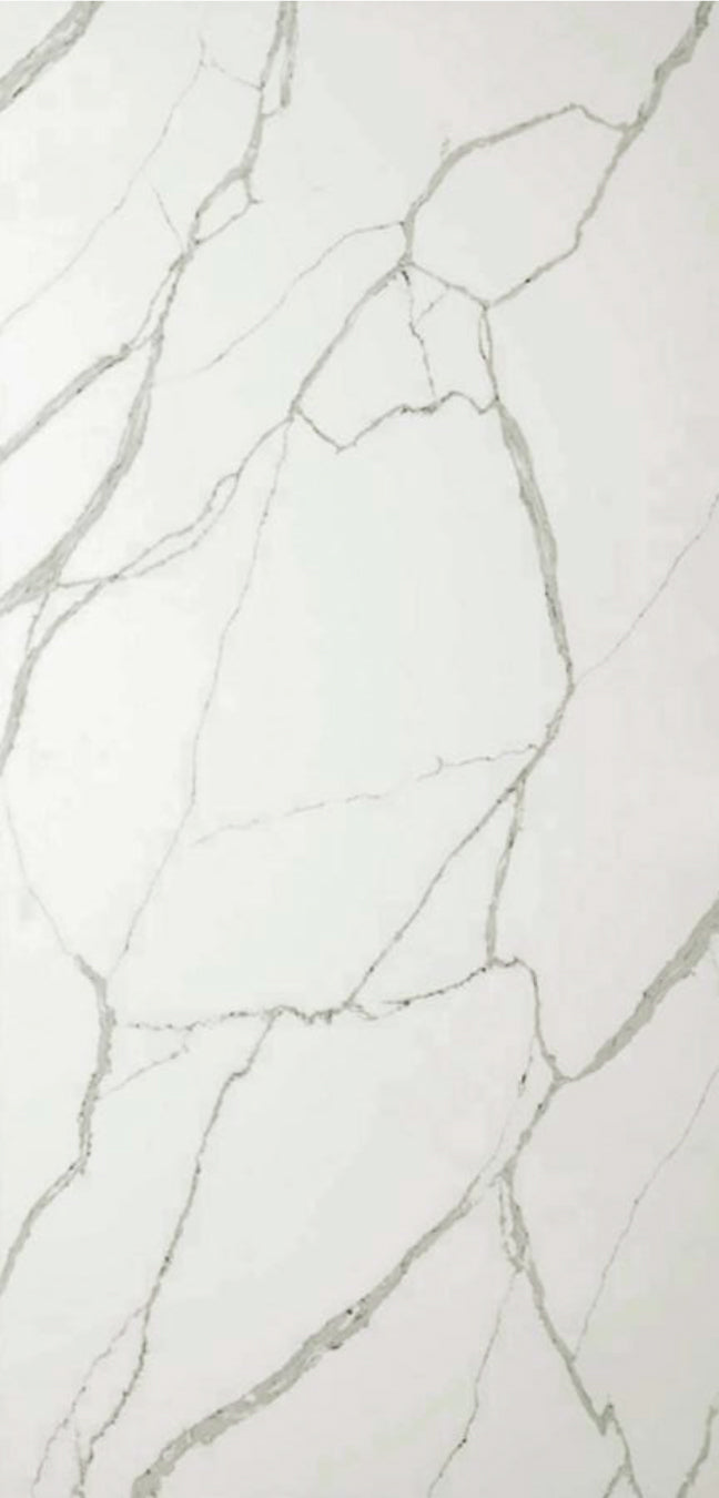 Premium Calacatta Gold Polished Quartz Slab - 127