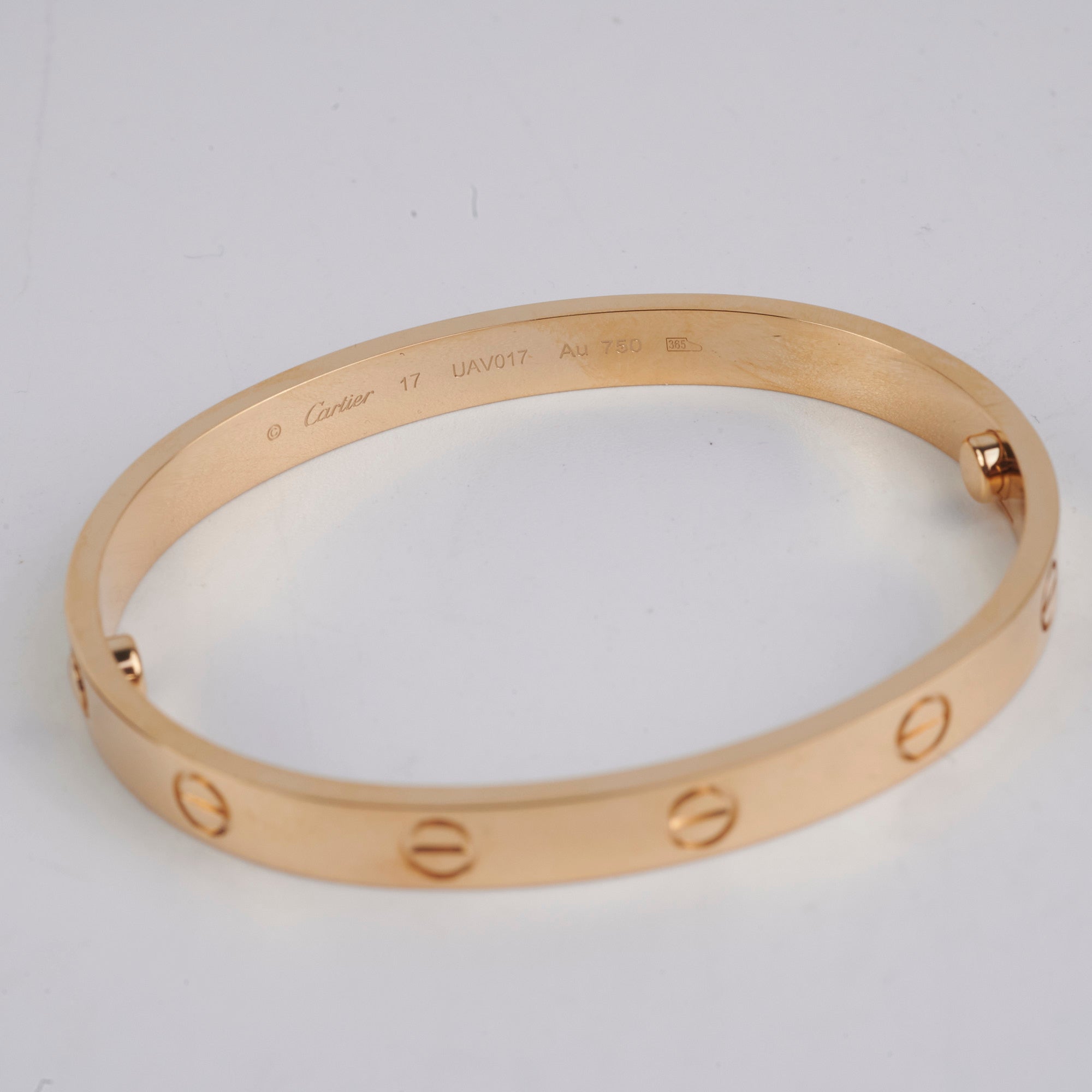 Cartier Love Bracelet 18K Yellow Gold Size 17 - Luxury Jewelry Gift for Women, Anniversary & Valentine's Day Present