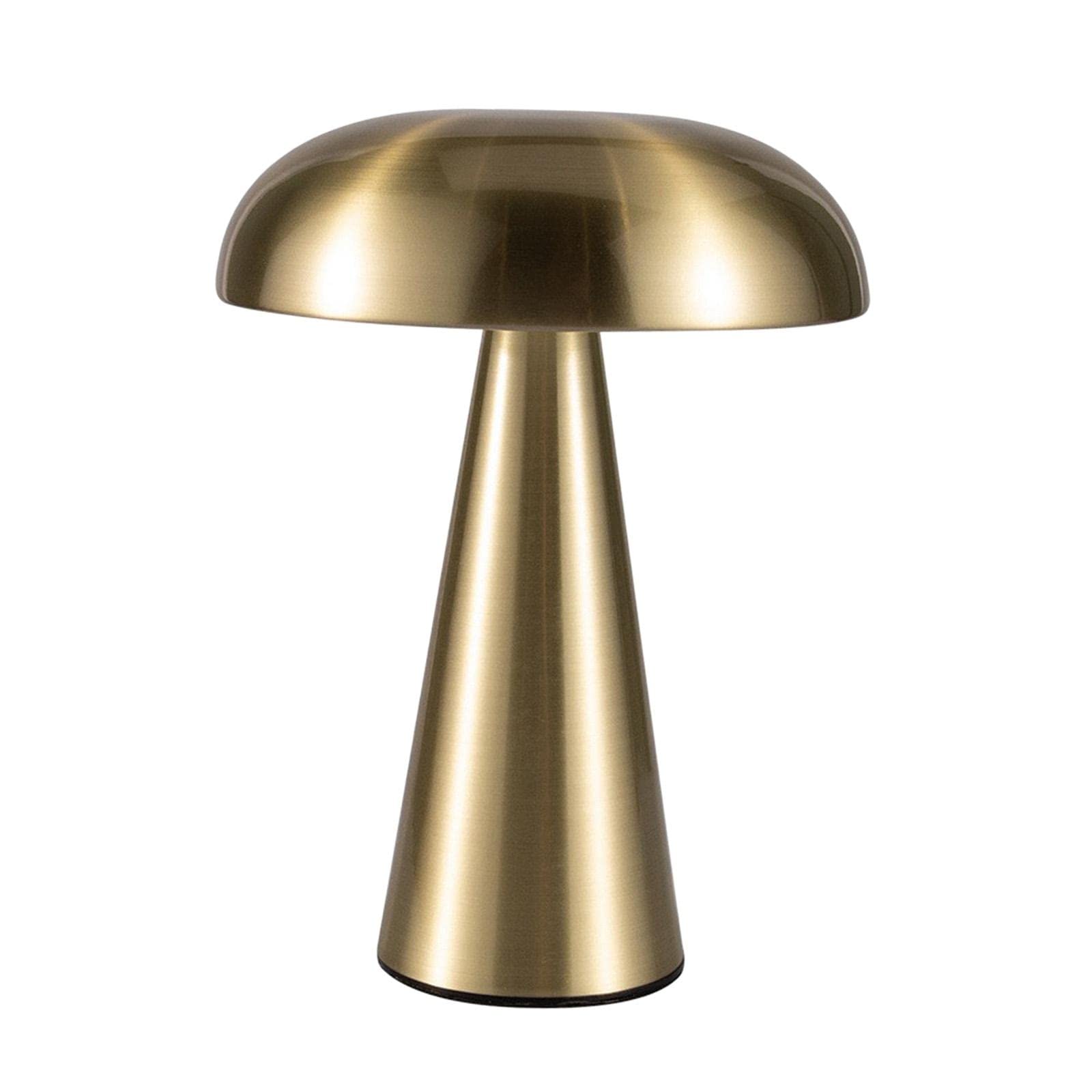 Colcolo Portable Mushroom Table Lamp - USB Touch Night Light with 3 Brightness Levels for Bedroom, Bar, Bedside & Cafe Decor - Golden Mushroom Lamp for Cozy Ambiance & Relaxation