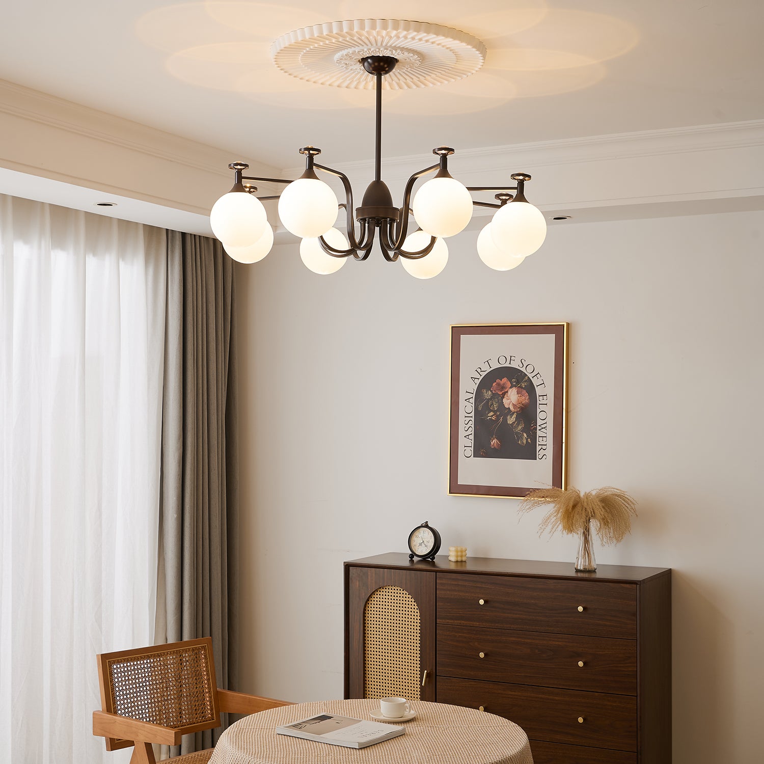 Isolde Crystal Chandelier - Elegant Modern Ceiling Light Fixture for Dining Room, Living Room & Bedroom | Perfect for Home Decor & Wedding Venues