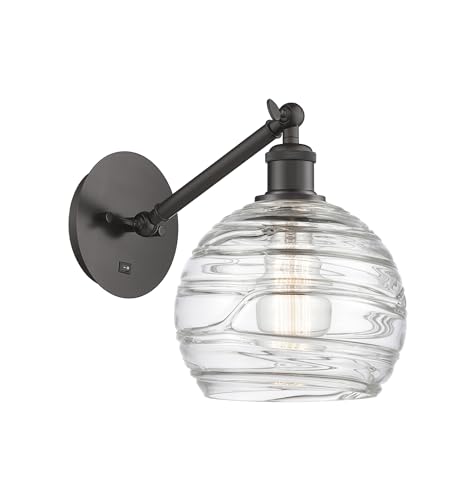 Oil Rubbed Bronze / Clear Deco Swirl