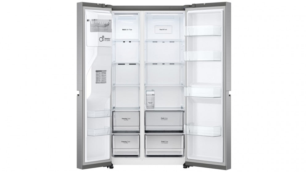 LG GS-N635PL 635L Side by Side Refrigerator - Energy Efficient, Spacious French Door Fridge for Large Families & Modern Kitchens