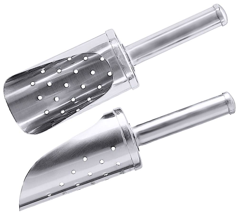Premium Stainless Steel Ice Scoop with Ergonomic Handle - Perfect for Cocktails, Smoothies, and Home Bars