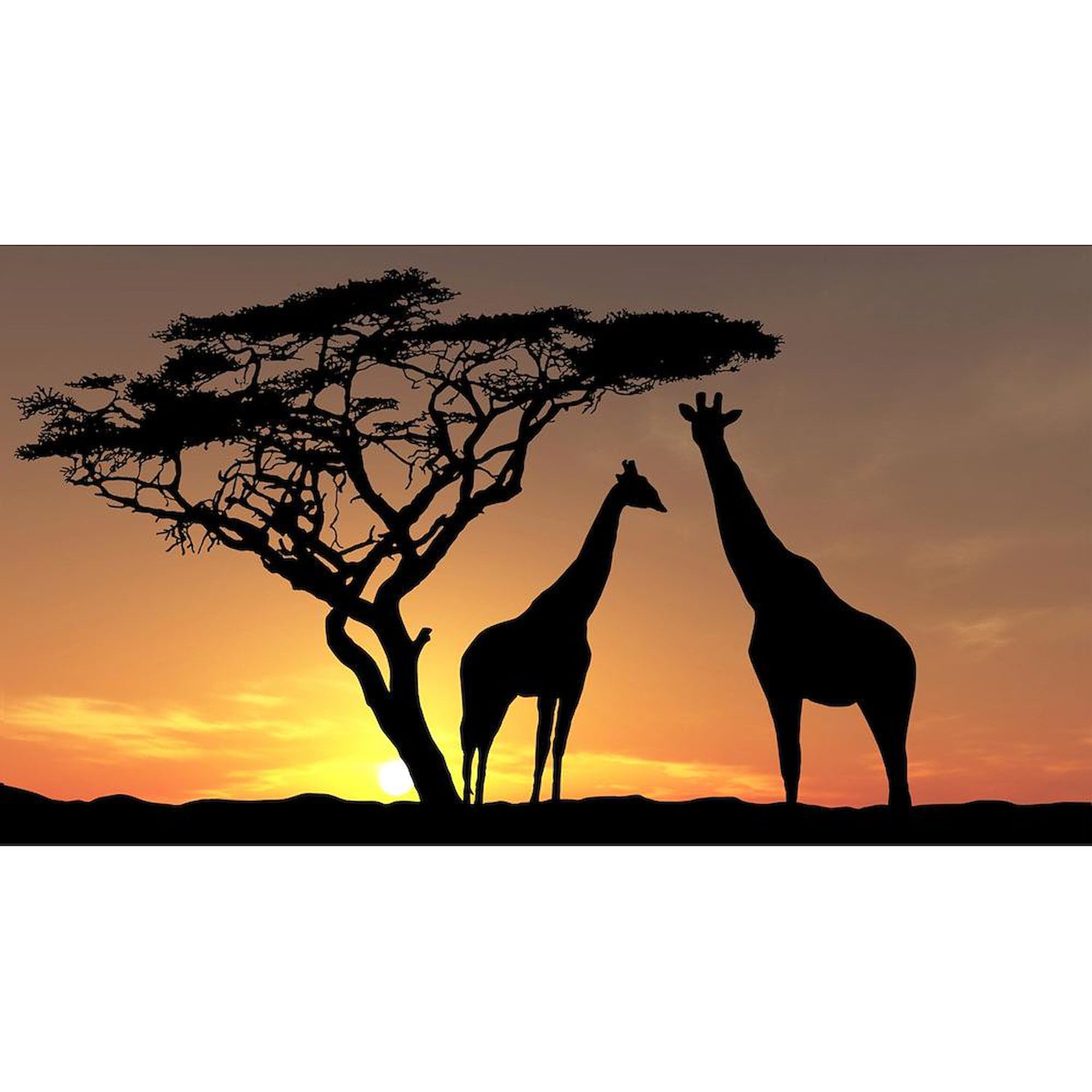 Giraffes In The Sunset Ceramic Coffee Mug 11 oz (325 ml) - Perfect for Tea, Hot Chocolate & Office Use - Durable & Dishwasher Safe