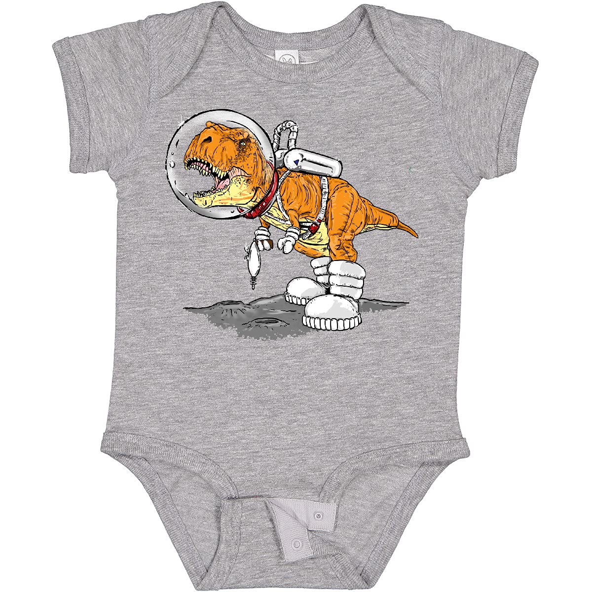 Inktastic Science Fiction Day Astronaut Dinosaur Baby Bodysuit - Cute Unisex Infant Onesie for Sci-Fi Fans, Space & Dino Lovers - Perfect for Birthdays, Holidays & Themed Parties