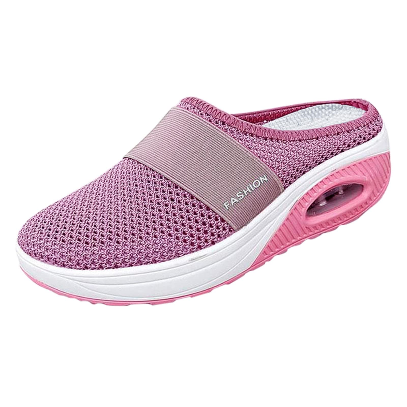 Women's Platform Sneakers - Breathable Mesh Wedge Slip-On Casual Shoes for Walking, Gym & Daily Wear | Comfortable & Stylish Ladies Footwear for Outdoors, Work & Travel